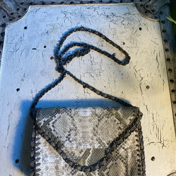 Sondra Robert’s Snake Skin Crossbody 23” - Picture 3 of 8